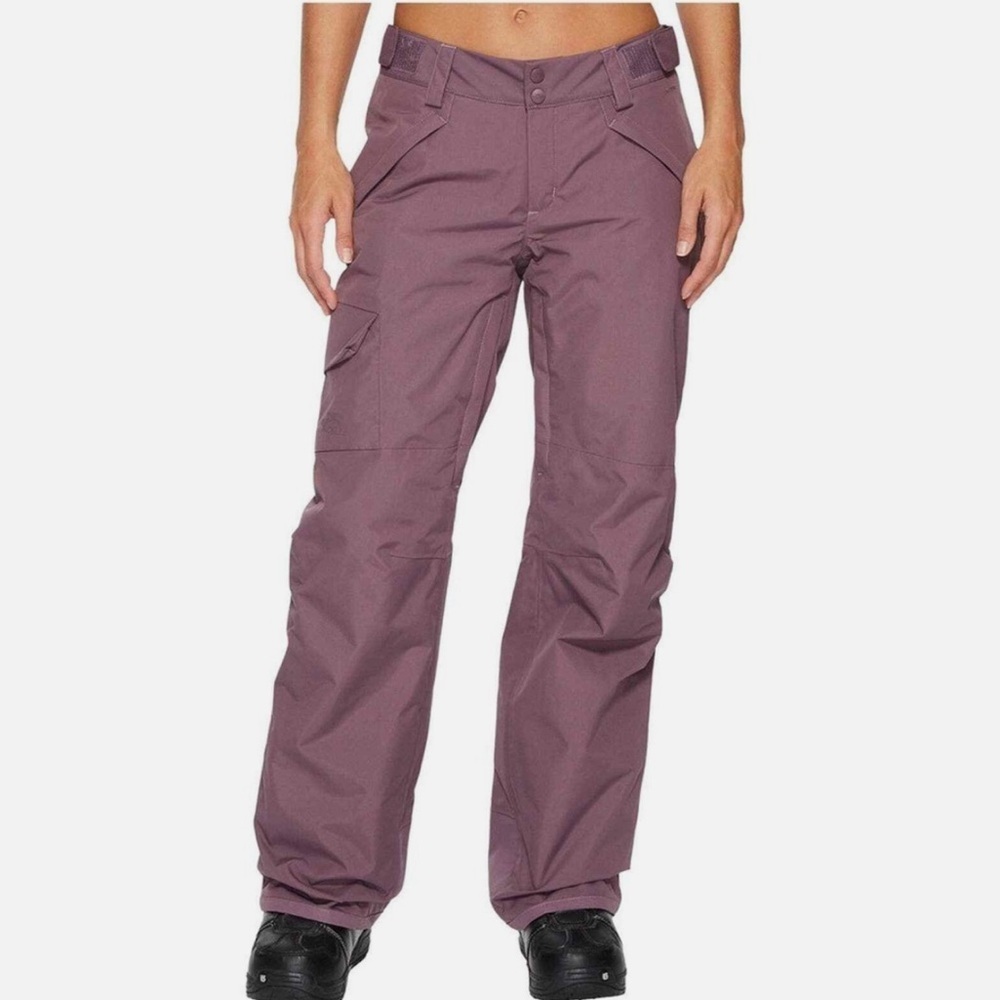 North Face Women’s Freedom Insulated Snow Pants Black Plum Purple Ski Snowboard - Picture 2 of 11